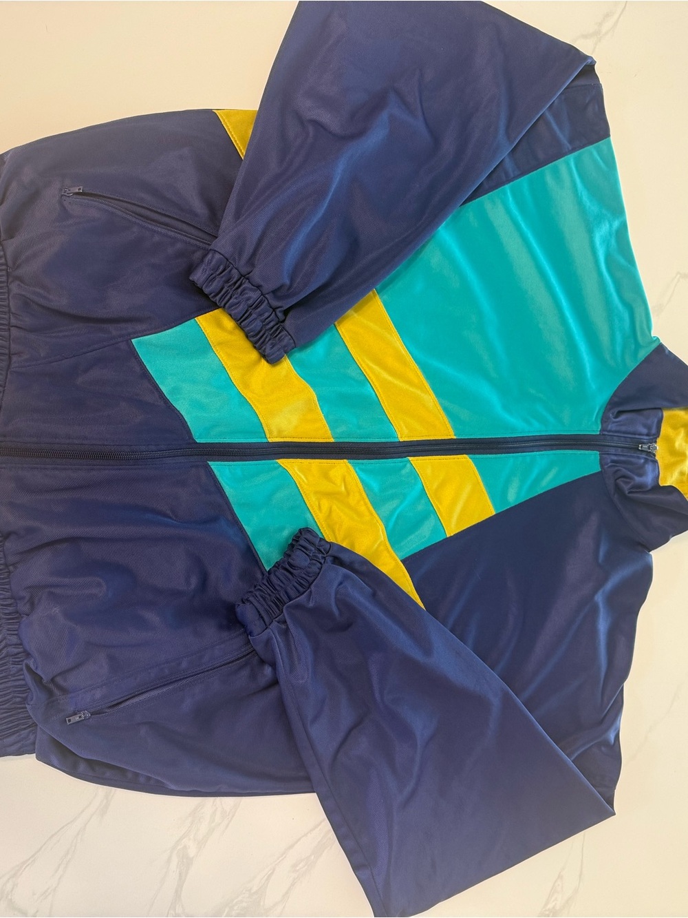 VTG Y2K Colorblock Track Jacket Full Zip Men’s M/L
